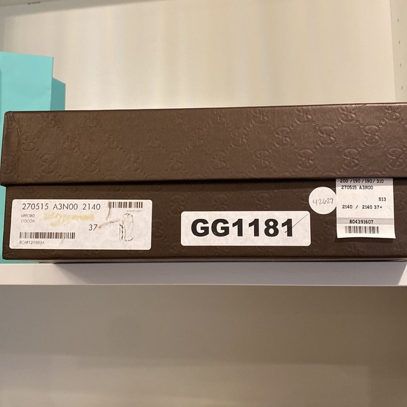 Gucci Lifford Cocoa dark brown leather boots 37.5 7 7.5 GG - Picture 3 of 16